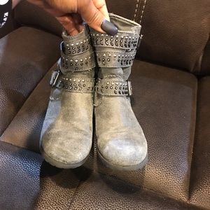 Silver studded boots